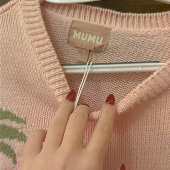 NWT Show Me Your Mumu Pink Palm Tree Knit - Picture 3 of 4